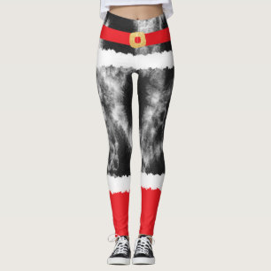Legging Black Tie Dye Papai Noel Figurino Natal
