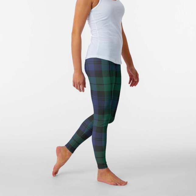 Legging Black Watch Plaid Green Blue Scottish Tartan (Criador carregado)