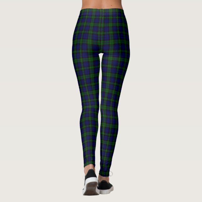 Legging Black Watch Tartan Blue Green Xadrez (Verso)