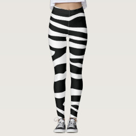 Legging black zebra