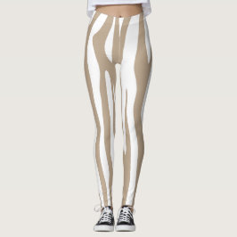Legging blanc beige