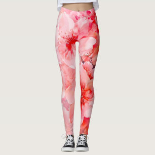 Legging Bliss do Flor de Cereja da Aquarela