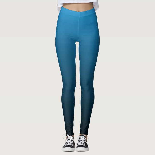 Legging Bloco de cor azul esmalte (Frente)