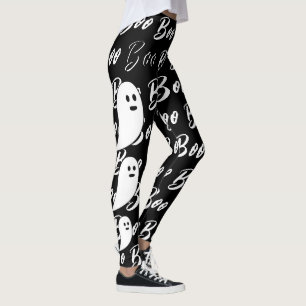 Legging Bloco preto branco do Halloween