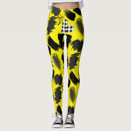 Legging blocos de construção.Preto e Branco.w.01x4 B Fundo