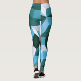 Legging Blocos de cor turquesa