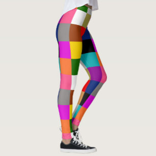Legging Blocos de Cores Negrito Multicoloridos Design