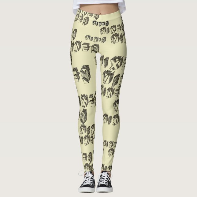 Legging Blocos de Vixen do estilo retrô (Frente)