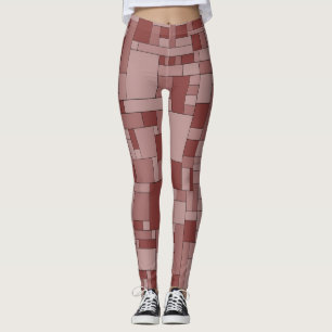Legging Blocos Geométricos, textura abstrata contínua
