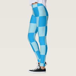 Legging Blocos quadrados azuis geométricos