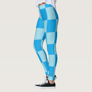 Legging Blocos quadrados azuis geométricos