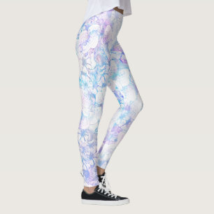 Legging Blogues de inverno, púrpura, azuis e azuis, de ge