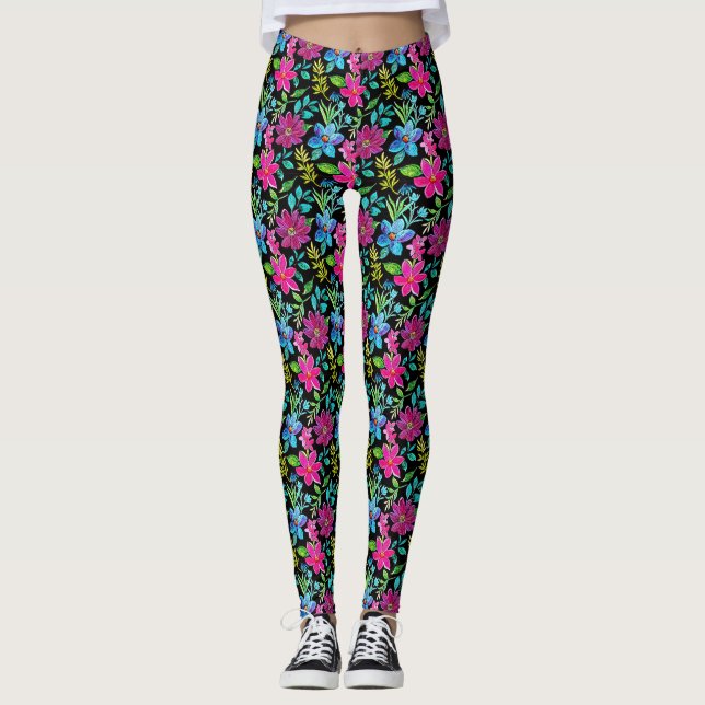 Legging Blooming flower garden chic floral foliage (Frente)