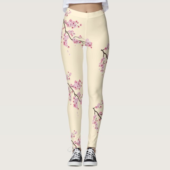 Legging Blossom Tet Hoa Anh Dao Vietnamita Ano Novo WL (Frente)