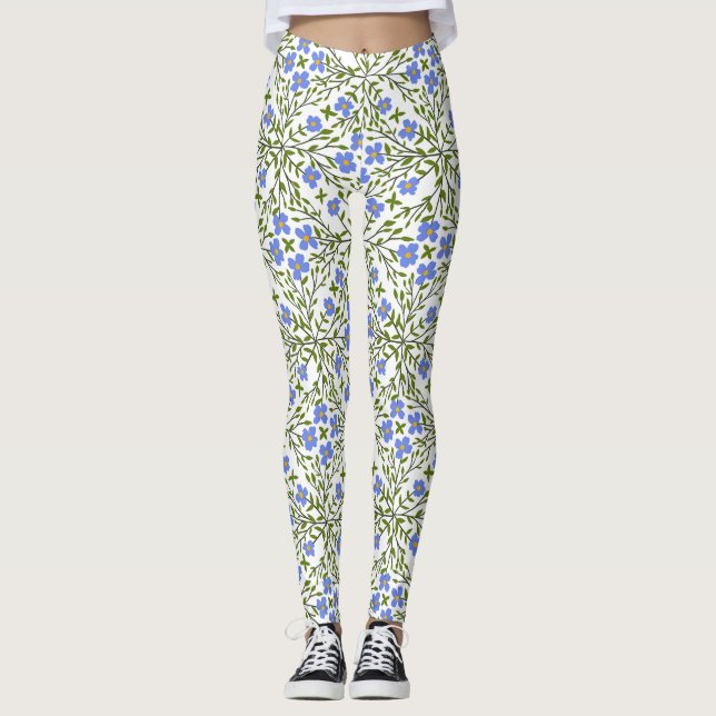 Legging Blue Blooms Ditsy Floral (Frente)