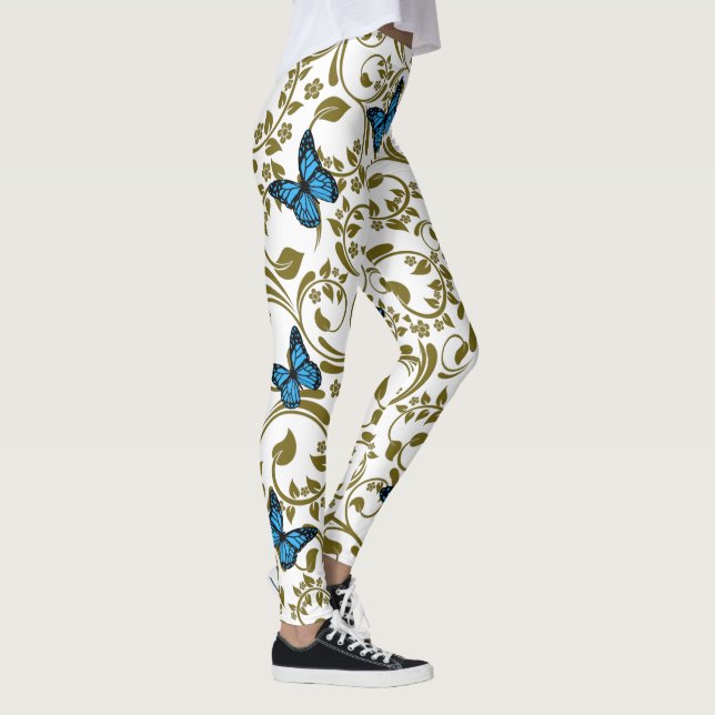 Legging Blue butterfly gold garden (Direita)