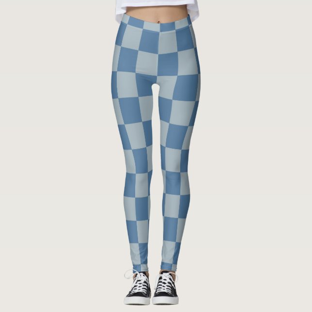 Legging Blue Checkerboard Pattern (Frente)