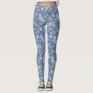 Legging Blue Denim, rendas - Pérolas de marfim