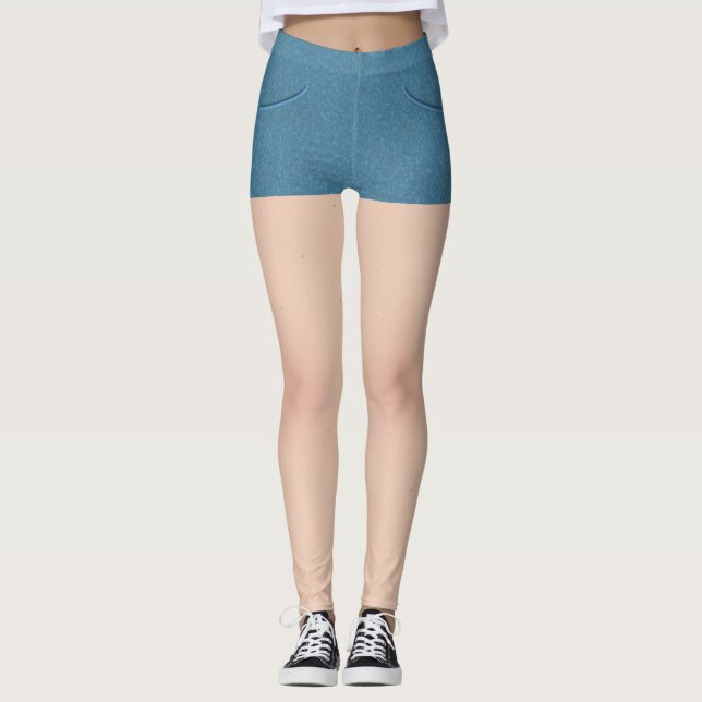 Legging Blue Denim Shorts (Frente)