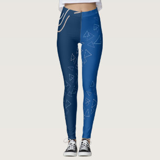 Legging Blue Geometric | Modern Abstract Fitness Wear