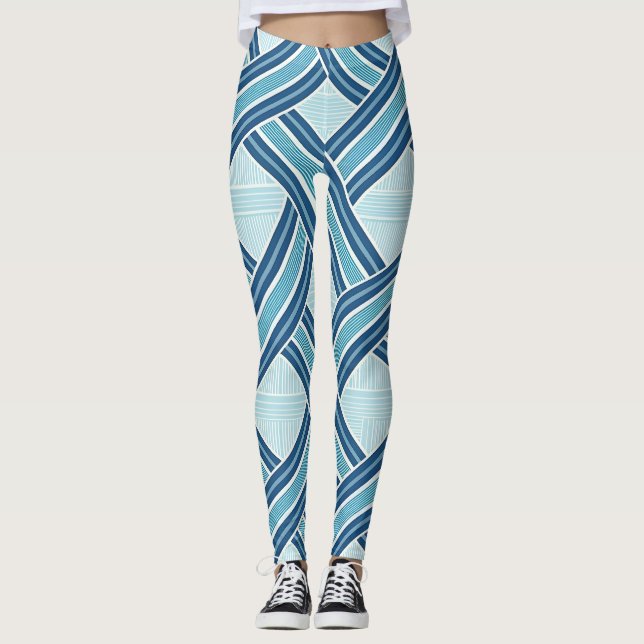 Legging Blue Lines Pattern (Frente)