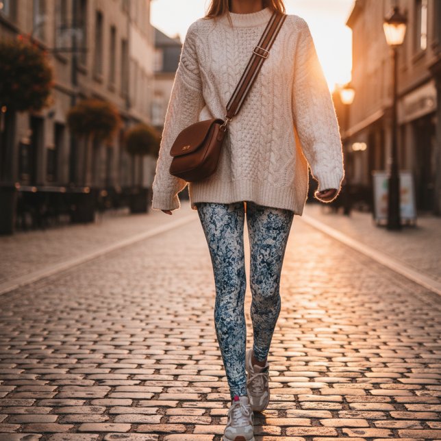 Legging Blue Marble Abstract (Criador carregado)