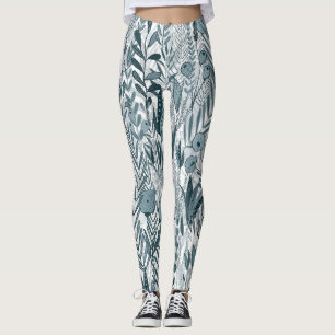 Legging Blue Maximalist Garden