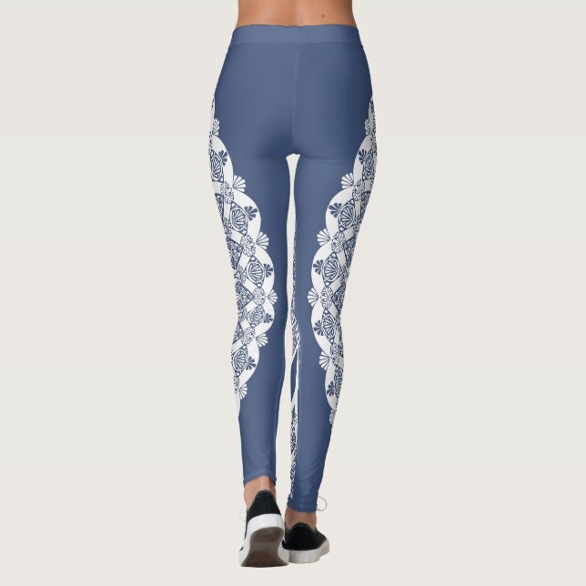 Legging Blue Whale Shark Tristyns Mandala (Verso)
