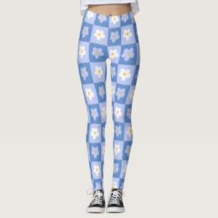 Legging Blue Xadrez Margarida Retro