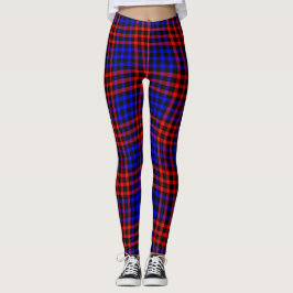 Legging Blue Yellow Plaid Checker Seamless Pattern