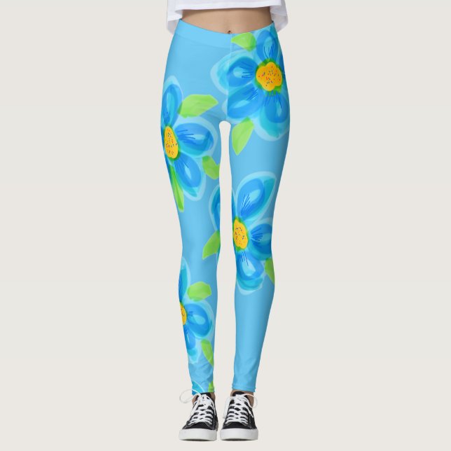 Legging Blues com amarelo (Frente)