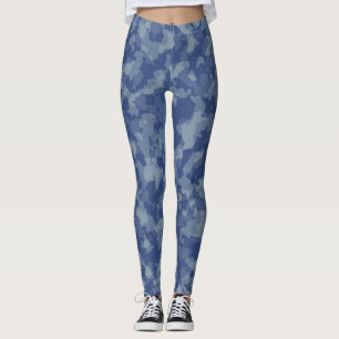 Legging Blues com Camuflagem de Sombras de Cinzas