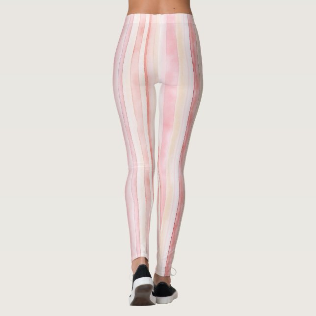 Legging Blush White Stripes Rosa Girassol (Verso)