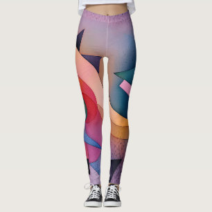 Legging "Boat On Water" Arte Abstrato Contemporânea