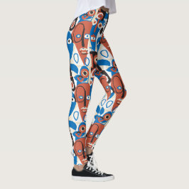 Legging Bobo Rostos inspirado pelo Picasso Retro Modern