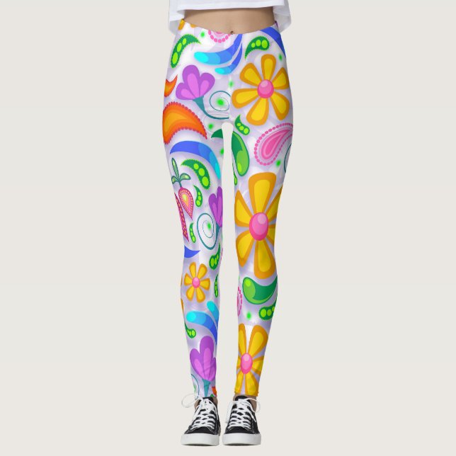 LEGGING BOHEMIAN FLORAL BOHO YOGA PALAVRAS (Frente)