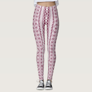 Legging Bohemian Ornament 30122020 Dark red