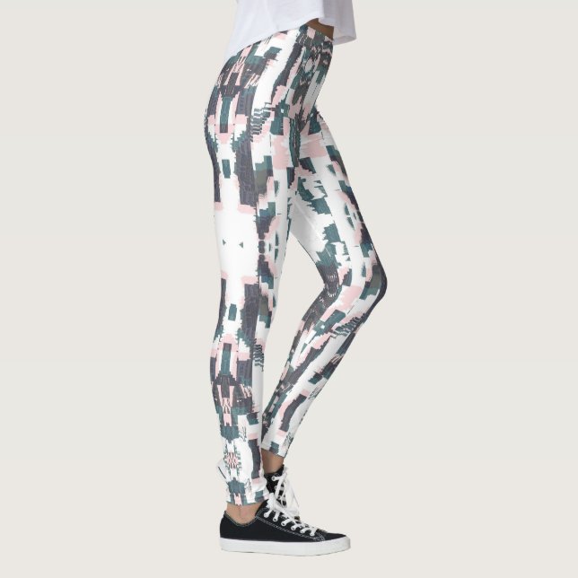 Legging Boho Chic Eclectic Abstrato Butterfly Ikat (Direita)