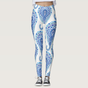 Legging Boho Chic Paisley Seamless Oriental