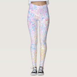 Legging Boho Eclectic Hippie Funky Colorful Pastel Marble