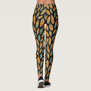 Legging Boho Feather Pattern