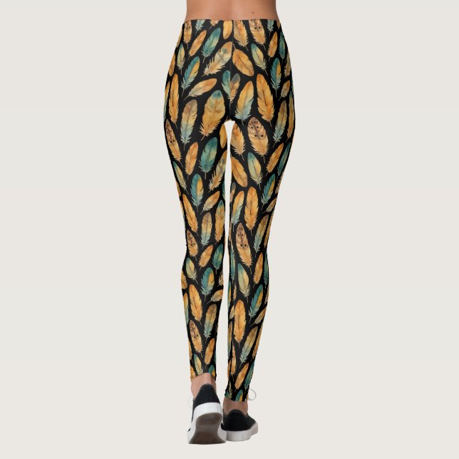 Legging Boho Feather Pattern (Verso)