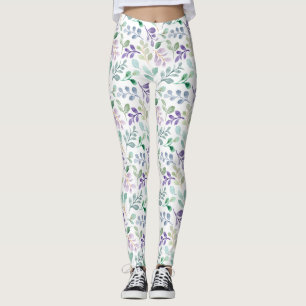 Legging Boho floral rosa romântico