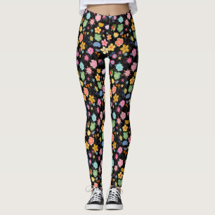 Legging Boho Flowers Padrão B01.b Preto BG