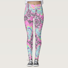 Legging Boho Hippie Unicorn Pastel Mandelbrot Fractal