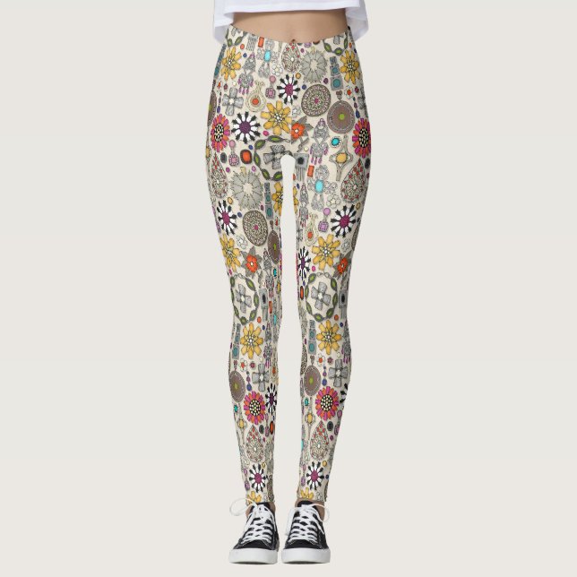 Legging boho jewel treasures linen (Frente)