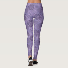 Legging Boho Mandalas Pernas Roxas