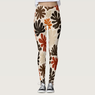 Legging Boho Matisse Flower Pattern 