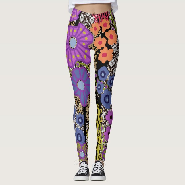 Legging Boho Maximalist Floral Design (Frente)