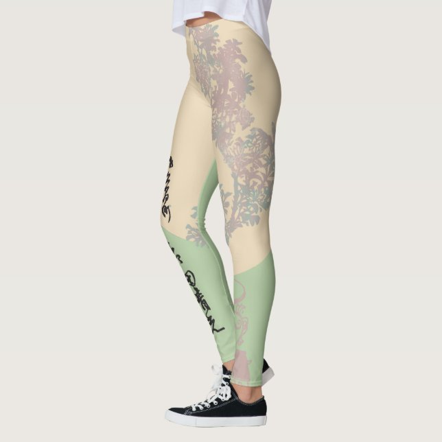 Legging Boho nature bonsai, estilo bólus zen asiático (Esquerda)